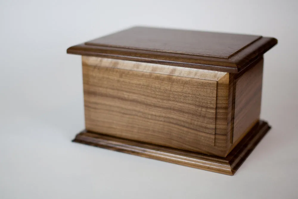 Boston II Solid Wooden Companion Cremation Urn Made in the USA