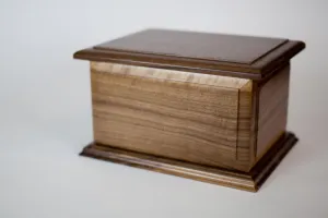 Boston II Solid Wooden Companion Cremation Urn Made in the USA