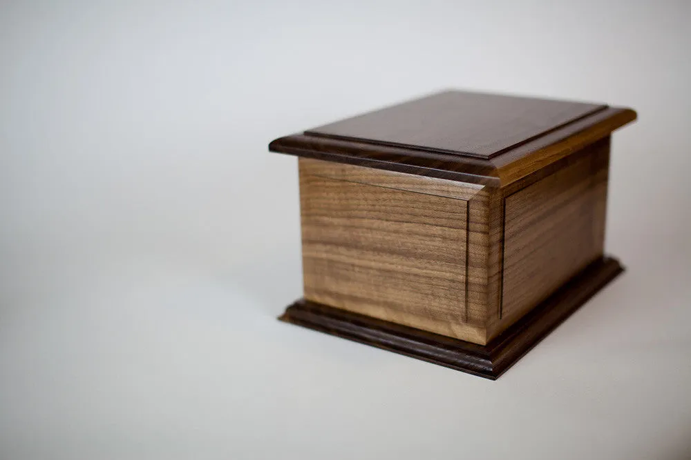 Boston II Solid Wooden Companion Cremation Urn Made in the USA