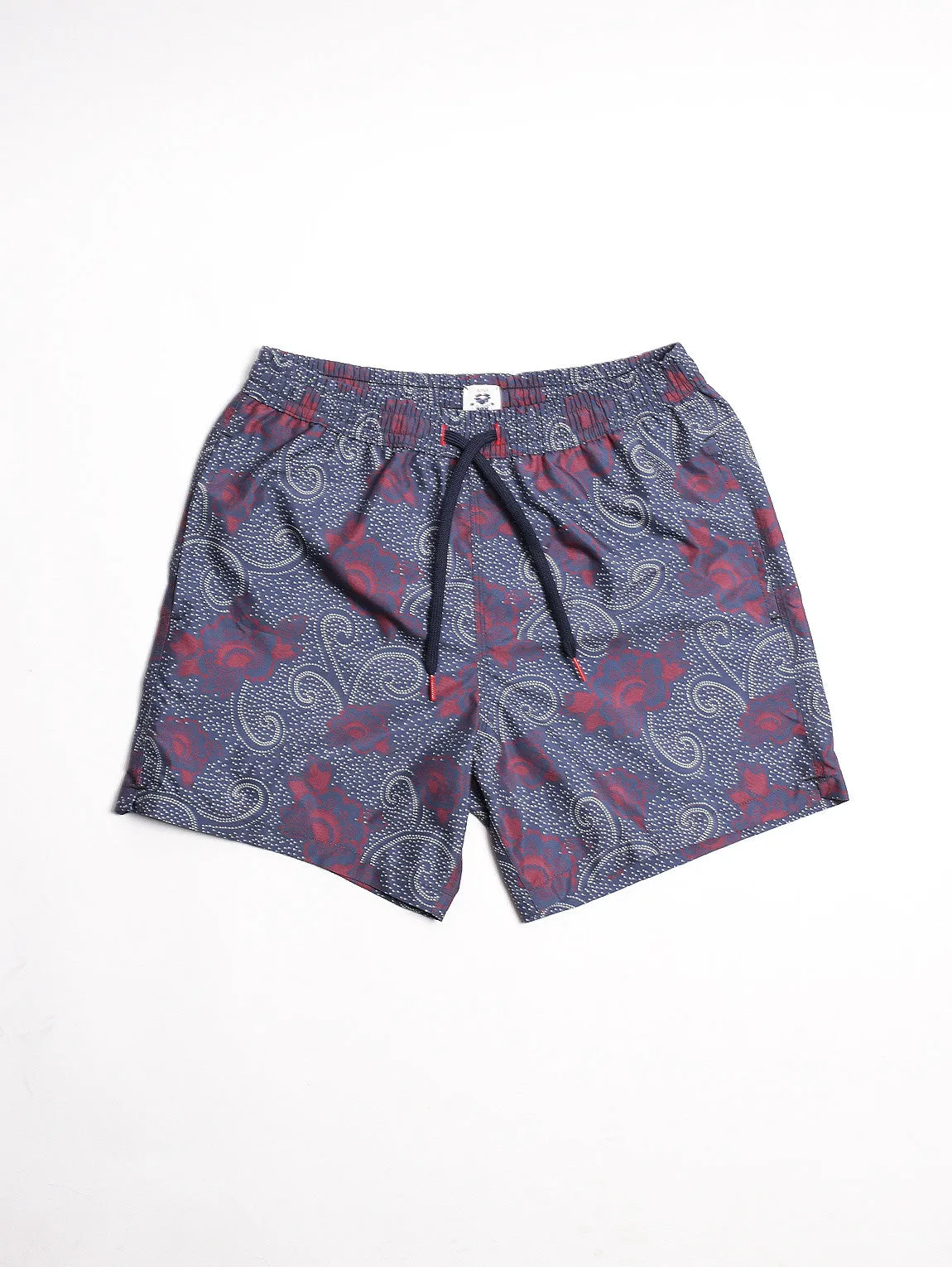 BOXER FLOWER INDIGO Blue Navy / Burgundy