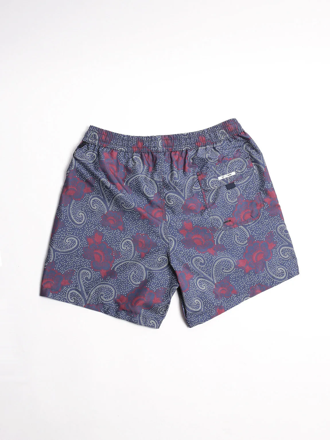 BOXER FLOWER INDIGO Blue Navy / Burgundy