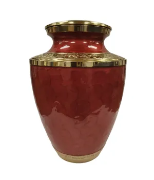 Burgundy Nickel Plated Brass Urn