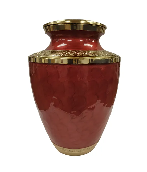 Burgundy Nickel Plated Brass Urn