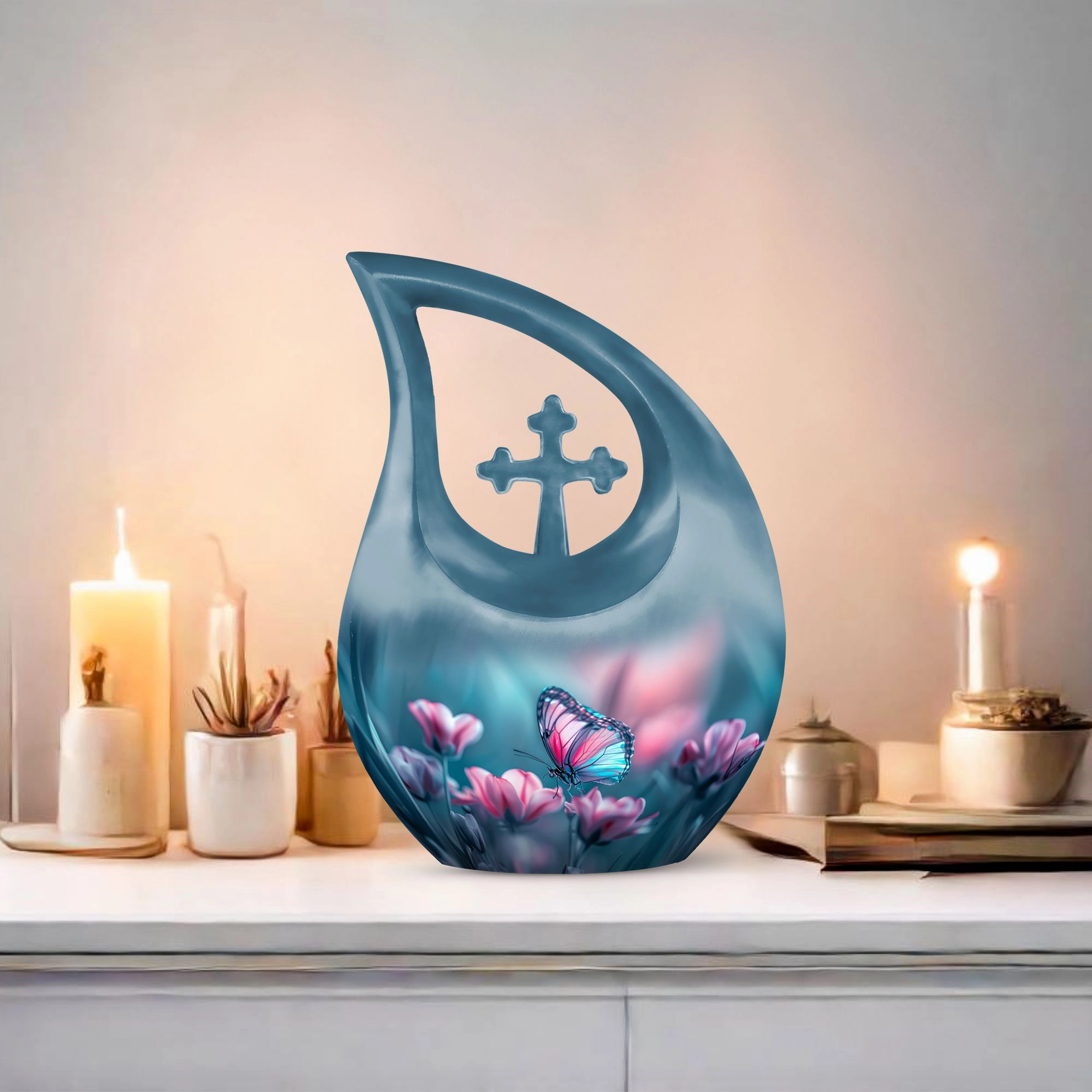 Butterfly Memorial Urn: Beautiful Urn For Mom Ashes