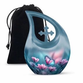 Butterfly Memorial Urn: Beautiful Urn For Mom Ashes