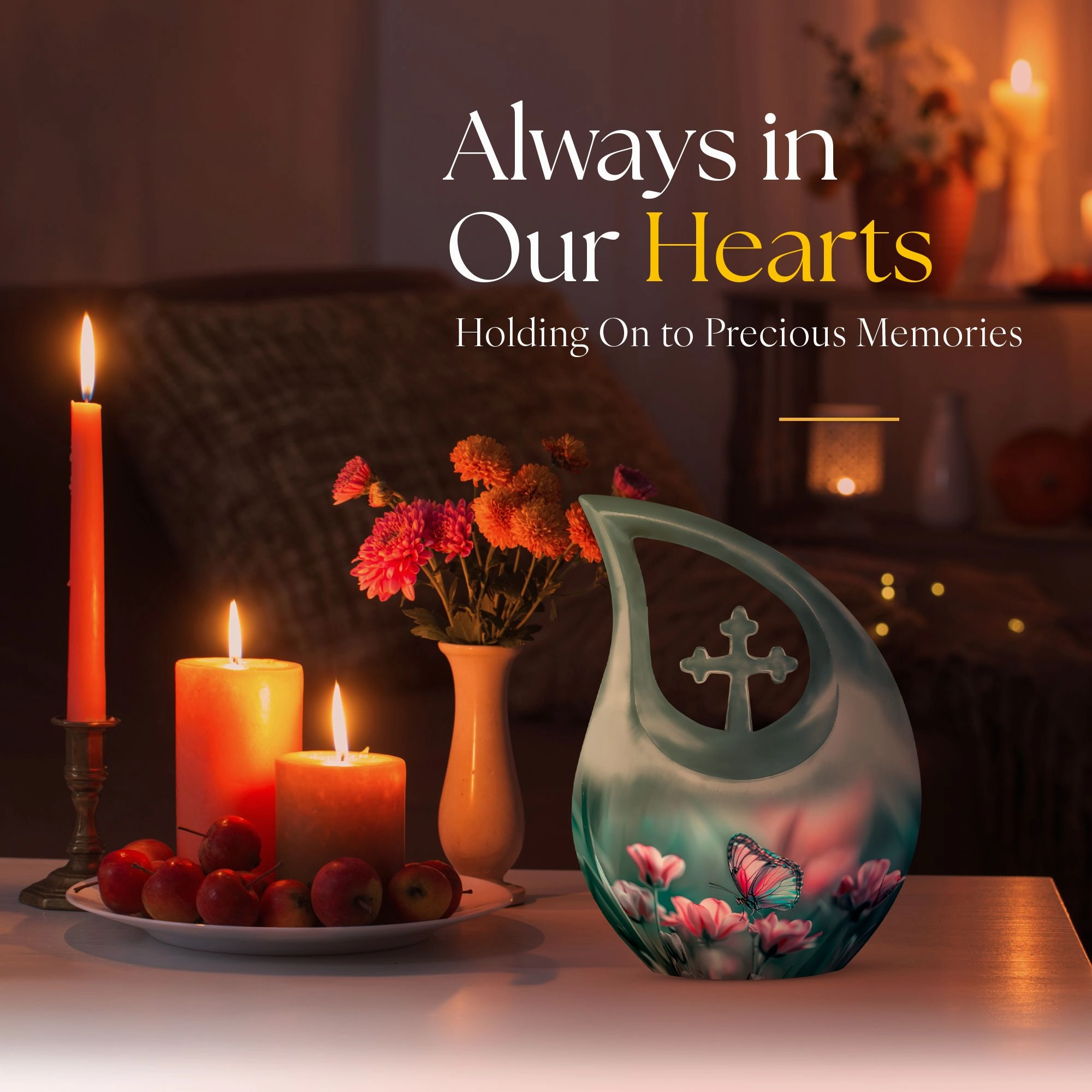 Butterfly Memorial Urn: Beautiful Urn For Mom Ashes
