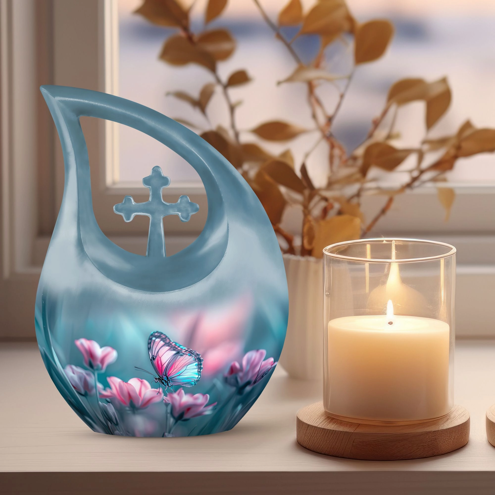 Butterfly Memorial Urn: Beautiful Urn For Mom Ashes