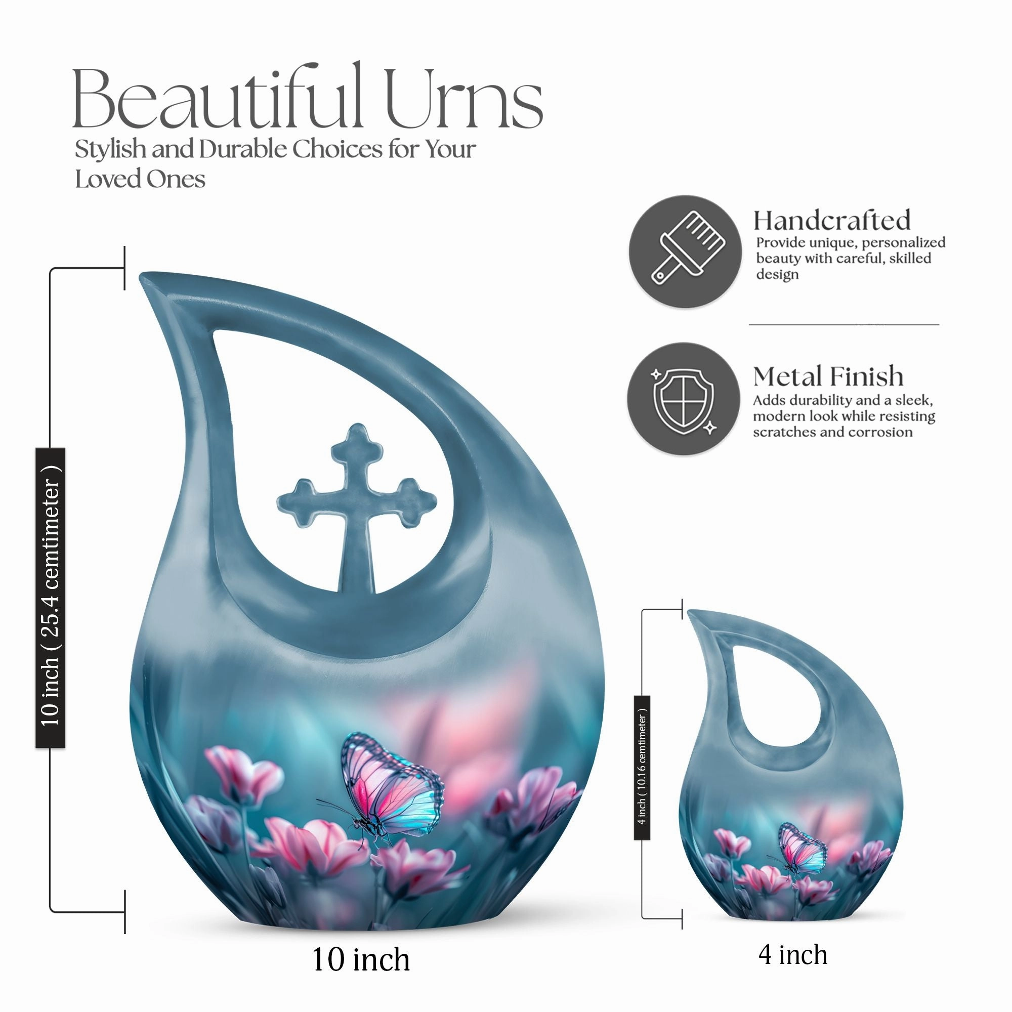 Butterfly Memorial Urn: Beautiful Urn For Mom Ashes