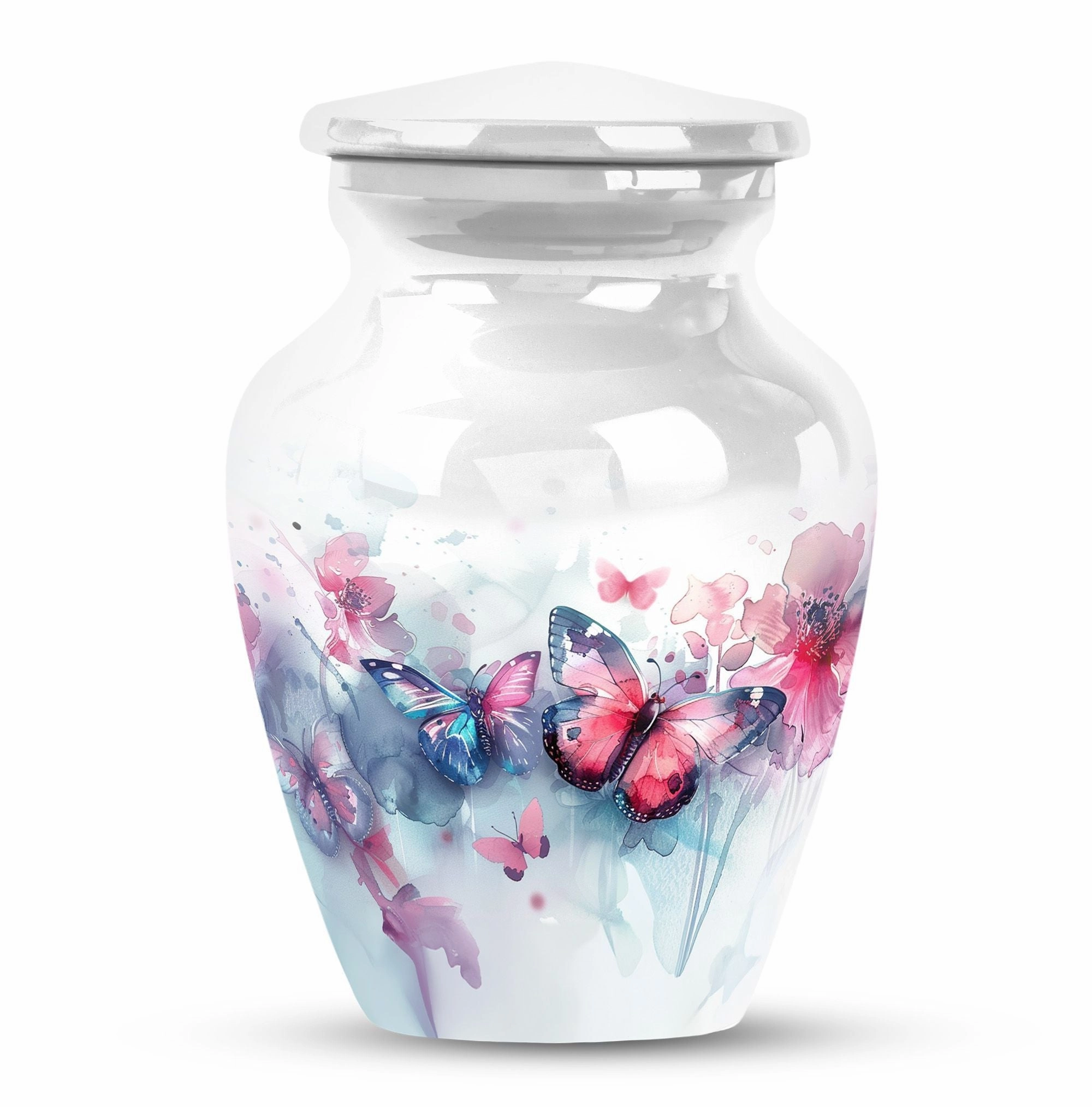 Butterfly Motif Burial Medium Cremation Urn