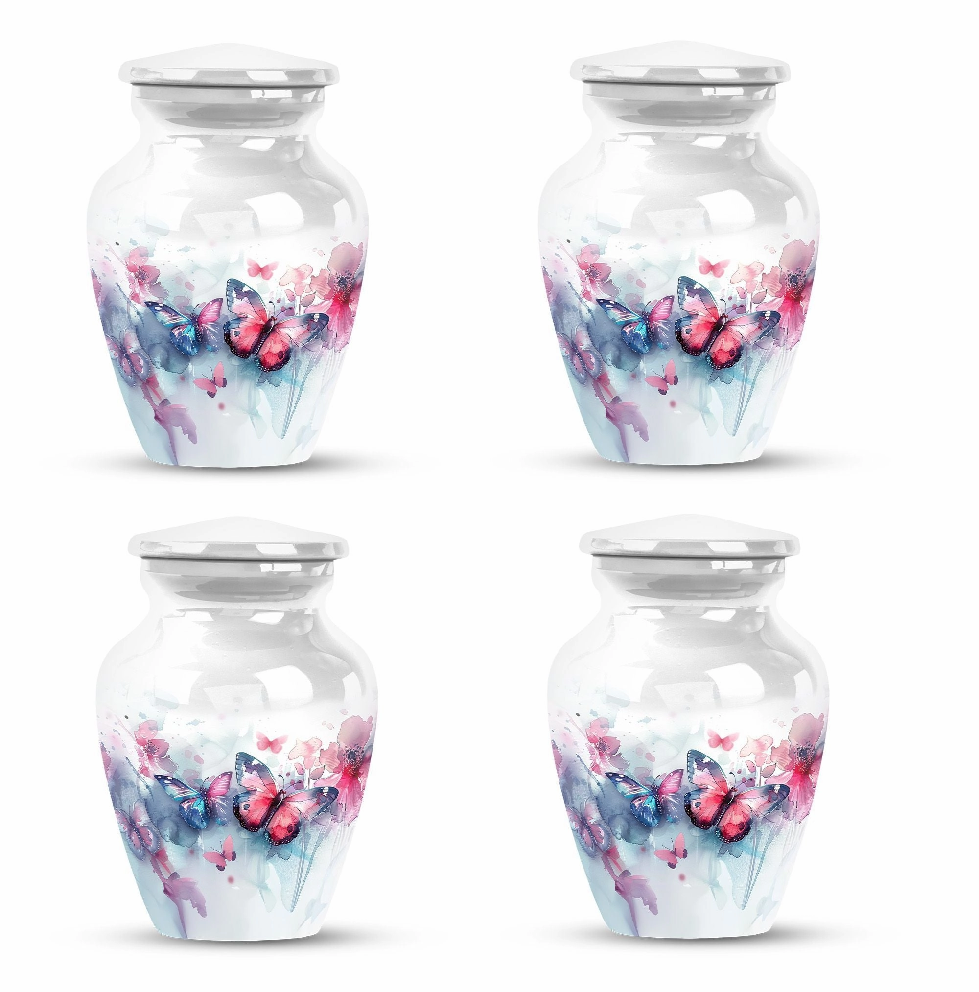 Butterfly Motif Burial Medium Cremation Urn