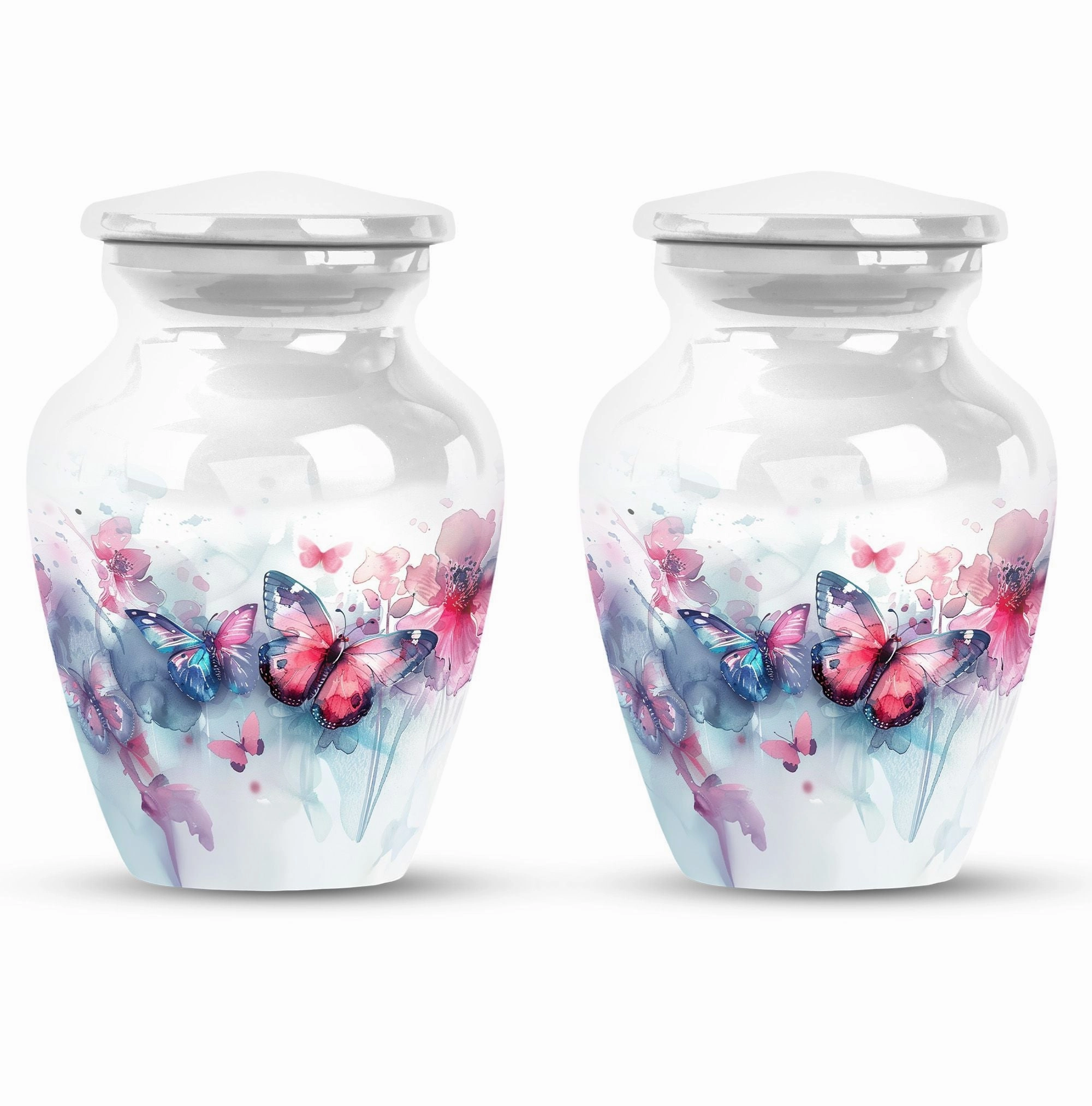 Butterfly Motif Burial Medium Cremation Urn