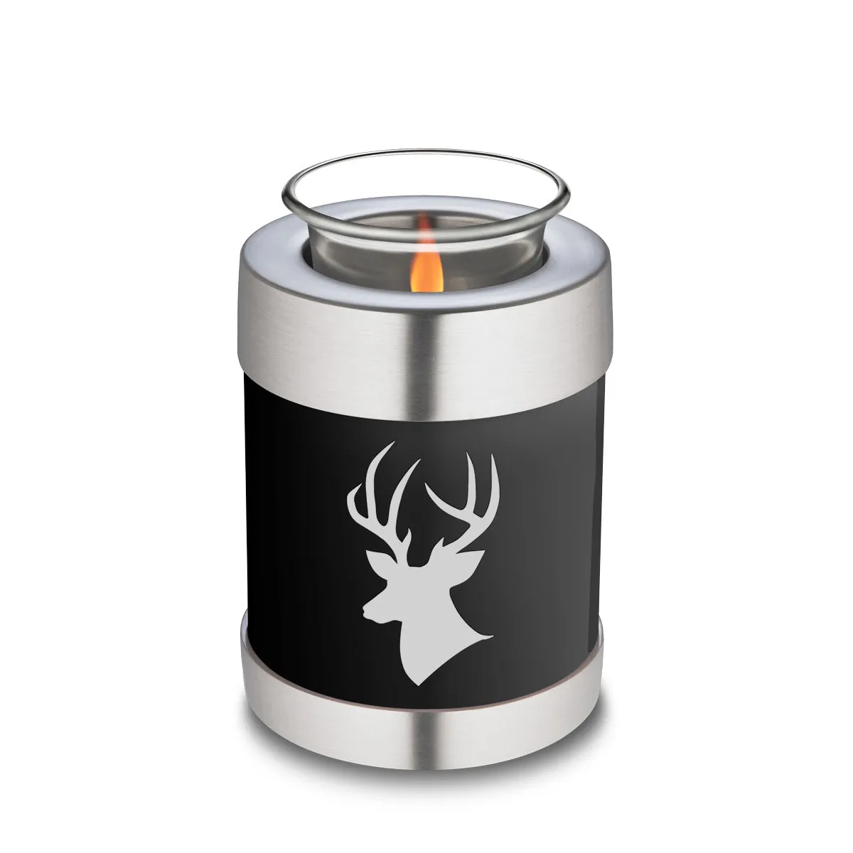 Candle Holder Embrace Black Deer Cremation Urn
