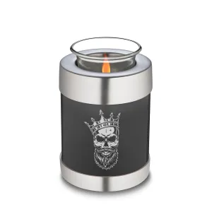 Candle Holder Embrace Charcoal Skull Cremation Urn