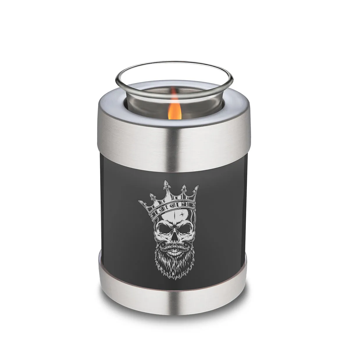 Candle Holder Embrace Charcoal Skull Cremation Urn