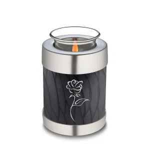 Candle Holder Embrace Pearl Black Rose Cremation Urn