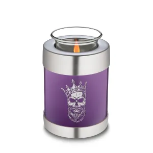 Candle Holder Embrace Purple Skull Cremation Urn