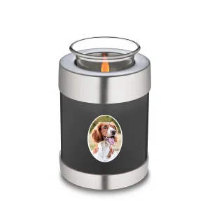 Candle Holder Pet Embrace Charcoal Portrait Cremation Urn