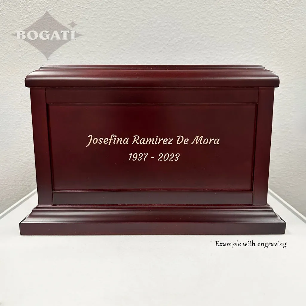 CLEARANCE - ADULT - Basswood Urn  -AW02- Dark Cherry finish