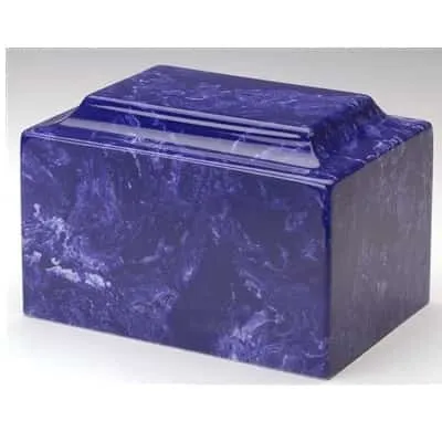 Cobalt Blue, Cultured Marble Urn | Quality Urns For Less | Engravable