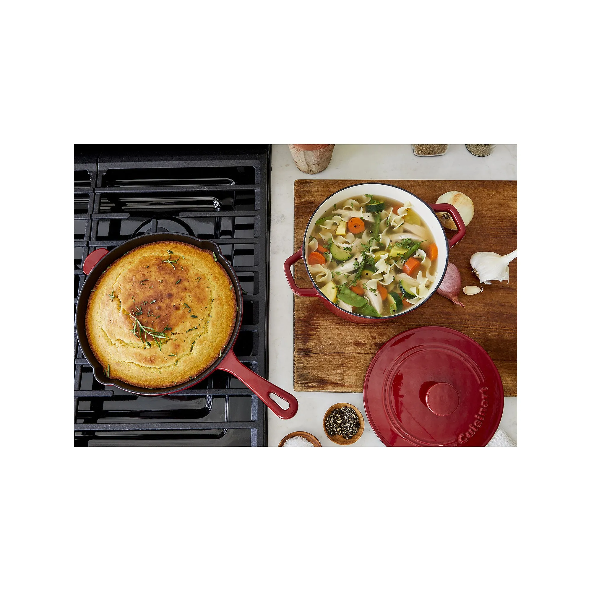Cuisinart Cast Iron 10" Skillet - RED ONE SIZE