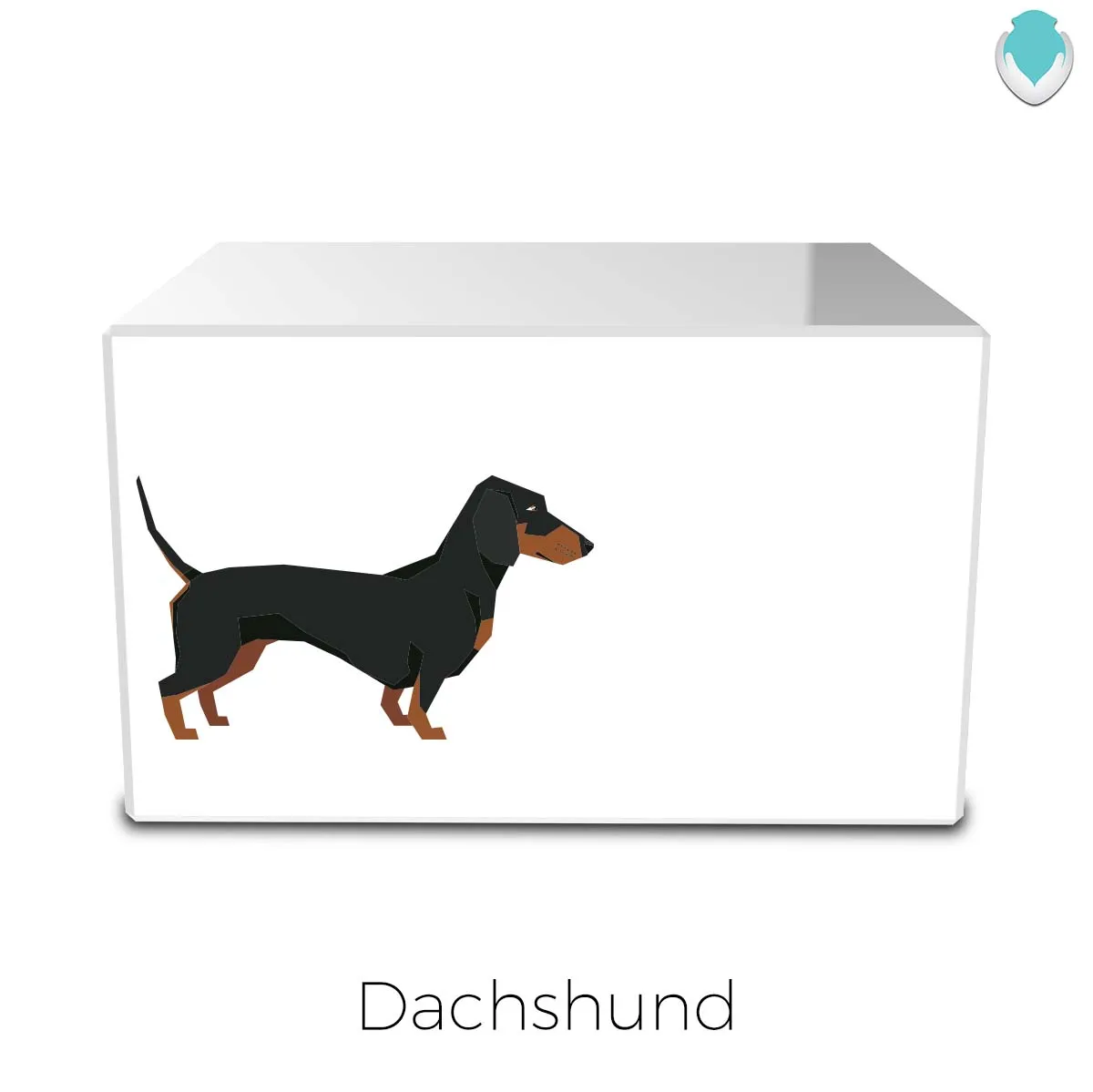 Custom Printed Heritage Dog Breed Wood Box Cremation Urn