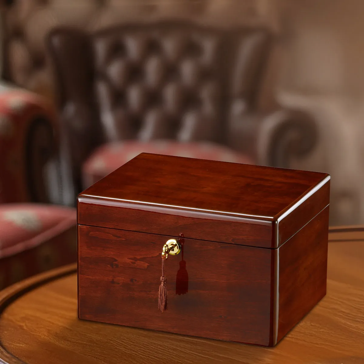 Devotion III - Cherry Chest Wood Urn
