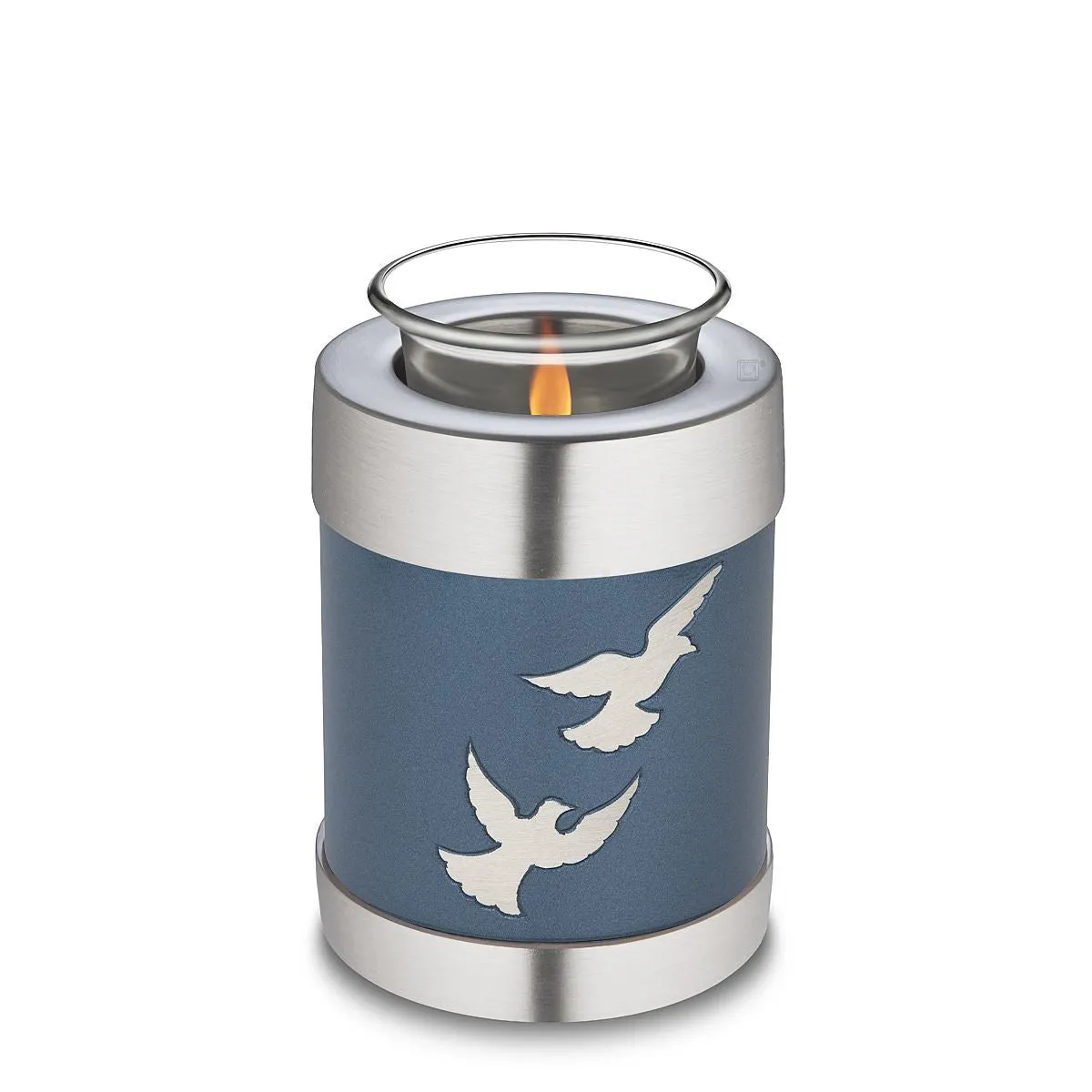 Divine Metal Cremation Urn with Flying Doves
