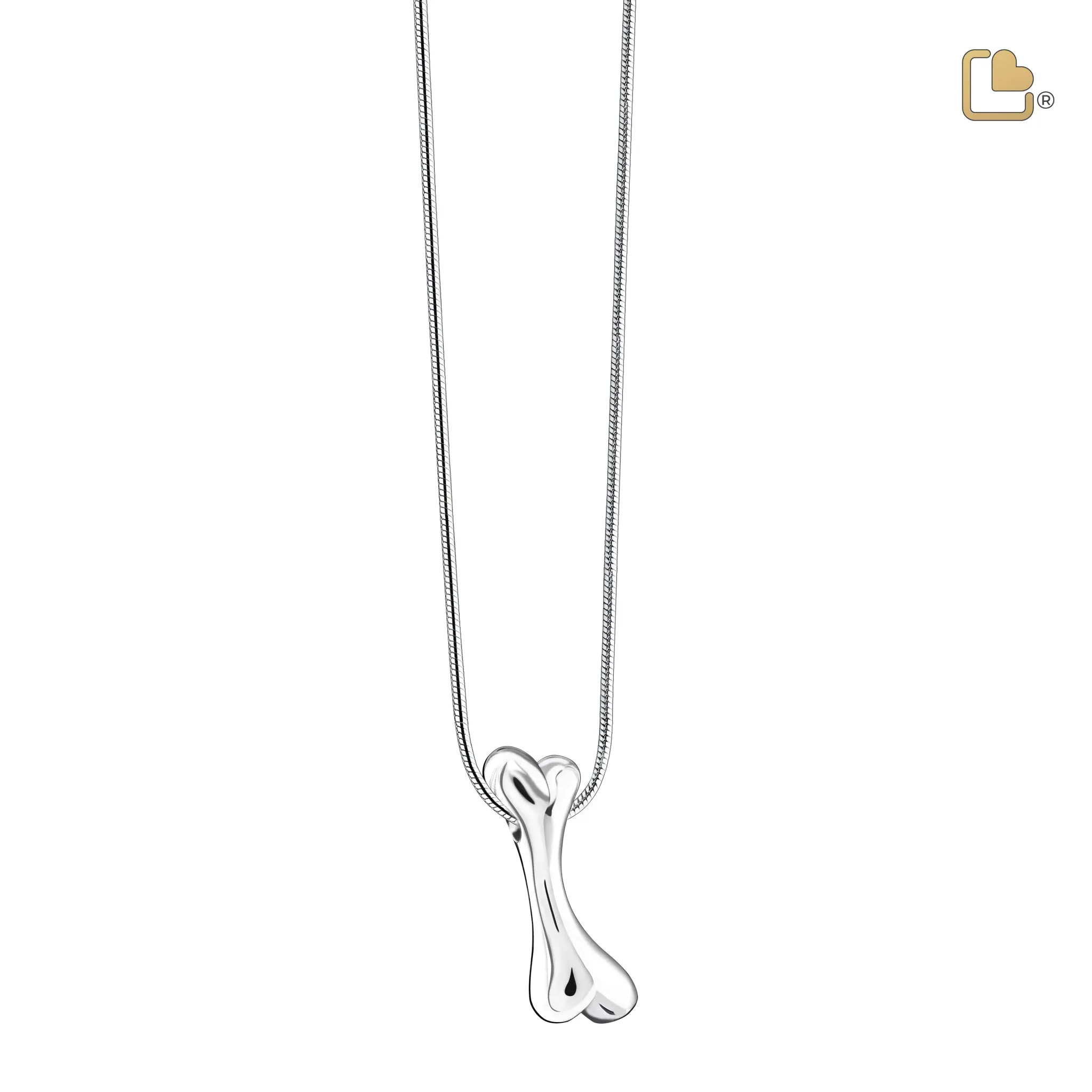 Dog Bone Sterling Silver Cremation Pendant