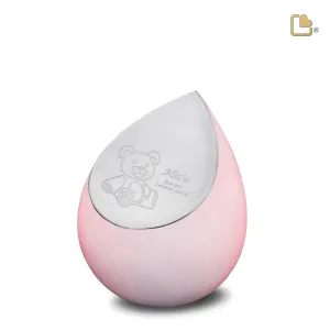 Drop Medium Urn Pink & Brushed Pewter