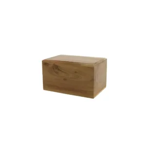 Economy Wood Cremation Urn | Acacia Hardwood | Petite Size For Dog or Cat | Holds up to a 25 # Pet