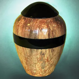 Elegance Hand Turned Maple Wood Cremation Urn
