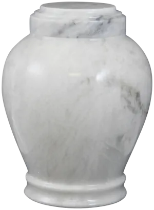 Embrace Antique White Marble Urn