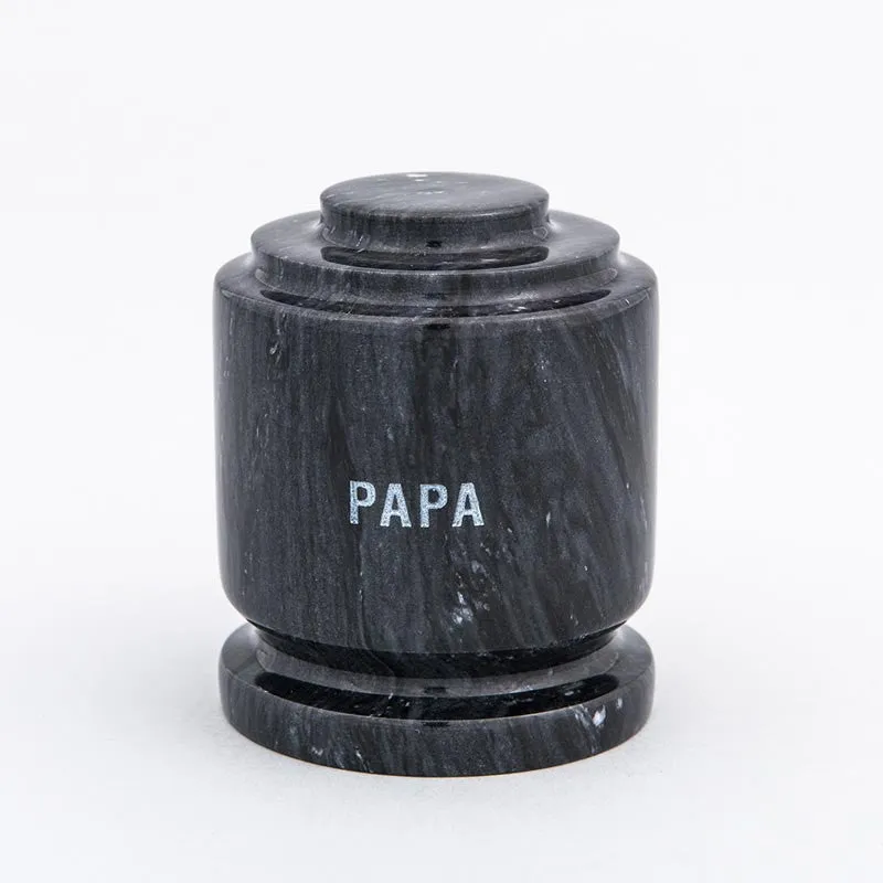 Estate II Natural Marble Keepsake Urn in Black