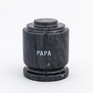Estate II Natural Marble Keepsake Urn in Black
