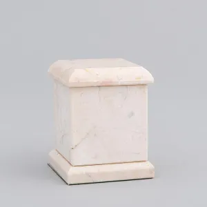 Evermore Square Natural Marble Keepsake Urn in Champagne
