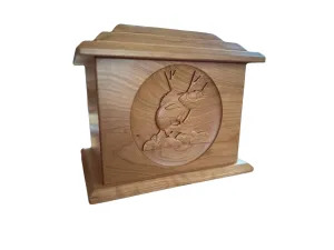 Extra Large Hand-Carved Walleye Cherry Urn