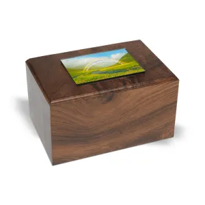 EXTRA LARGE - Rosewood Urn  -2705- Bevel Edge - Rainbow Bridge Poem