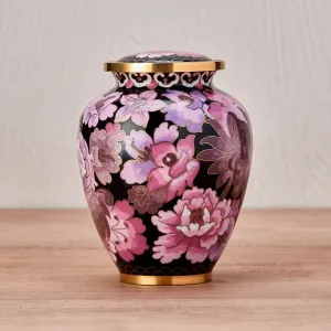 Floral Blush Cloisonné Pet Urn