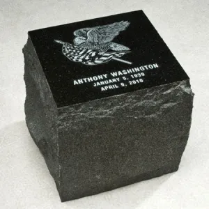Garden Stone Granite Urn in Black