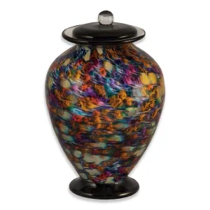 Hand Blown Glass Cremation Urn for Adults in Amato Desert