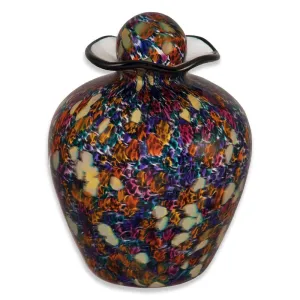Hand Blown Glass Cremation Urn for Adults in Bella Desert