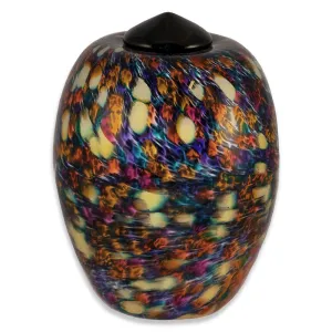 Hand Blown Glass Cremation Urn for Adults in Classic Desert