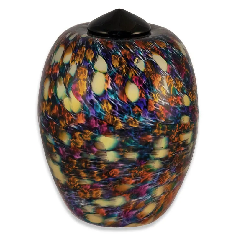 Hand Blown Glass Cremation Urn for Adults in Classic Desert