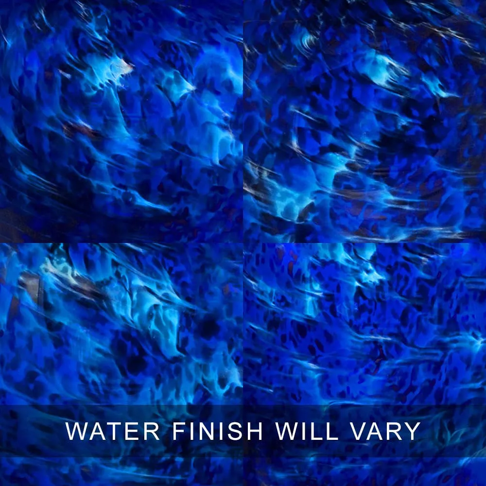 Hand Blown Glass Cremation Urn for Adults in Classic Water