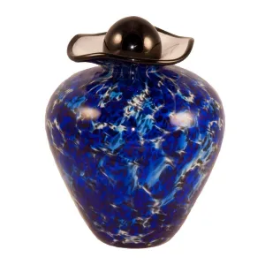 Hand Blown Glass Cremation Urn for Pets in Bella Water