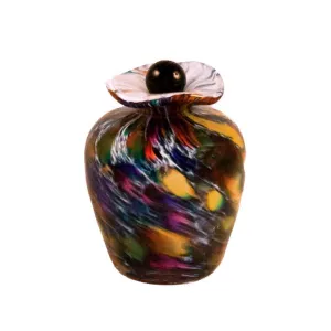 Hand Blown Glass Keepsake Urn in Bella Desert