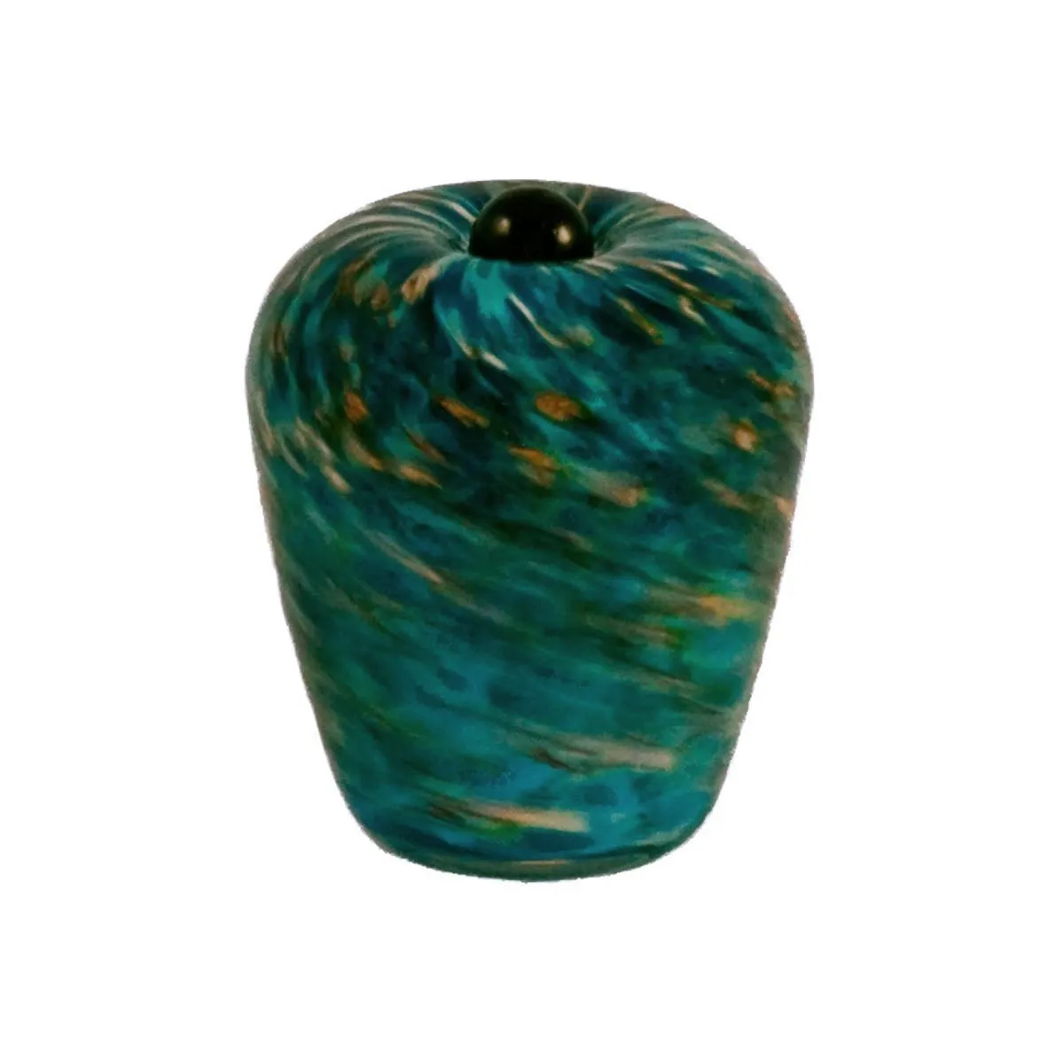 Hand Blown Glass Keepsake Urn in Classic Aegean