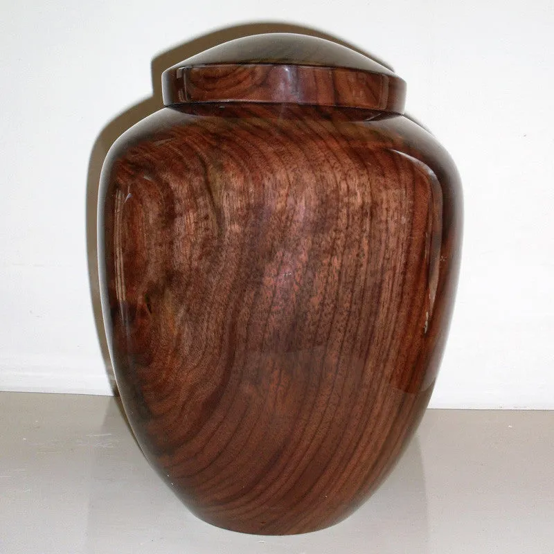 Hand Turned Pure Walnut Wood Cremation Urn