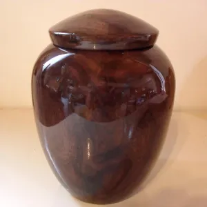 Hand Turned Pure Walnut Wood Cremation Urn