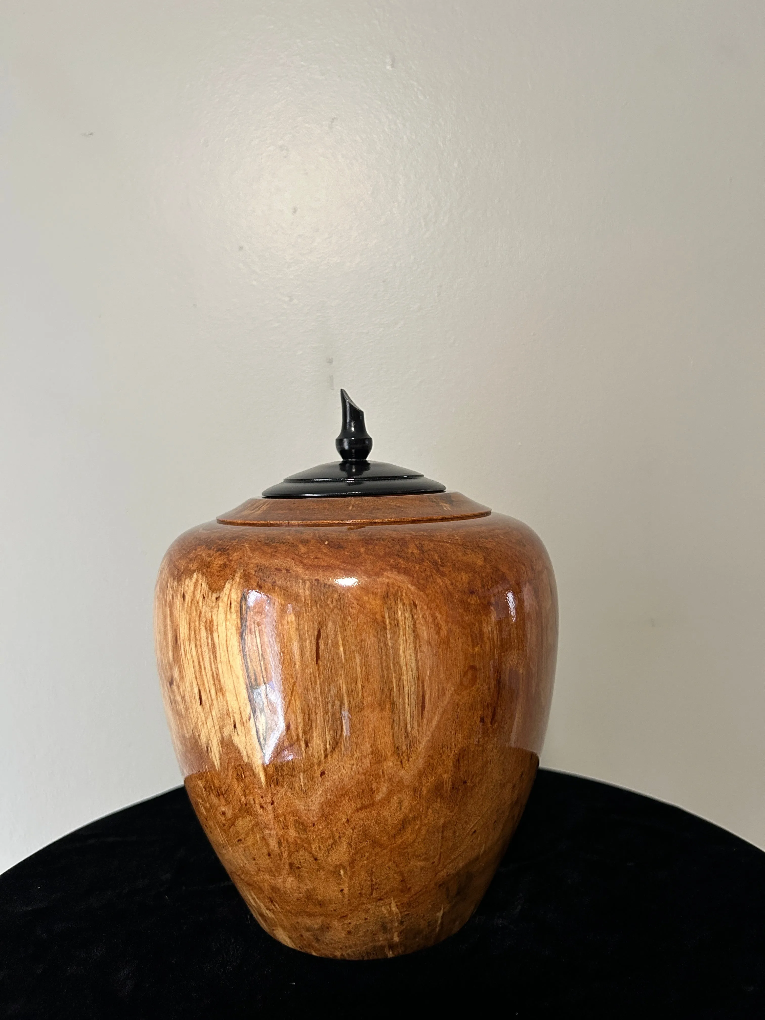 Hand-Turned Urn in Spalted Birch 'Divine' 1